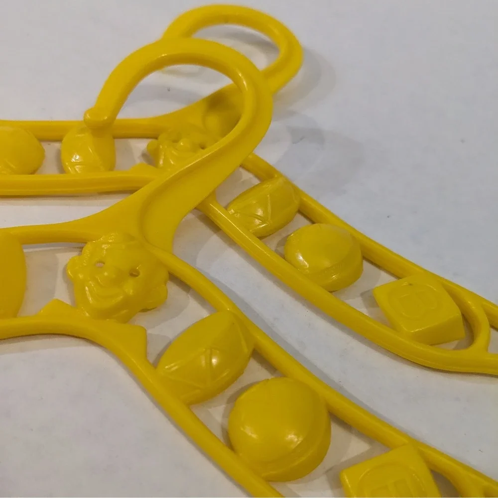 Vintage Baby World Co Inc Plastic Hangers Blue Carousel Yellow Clown Set of 3